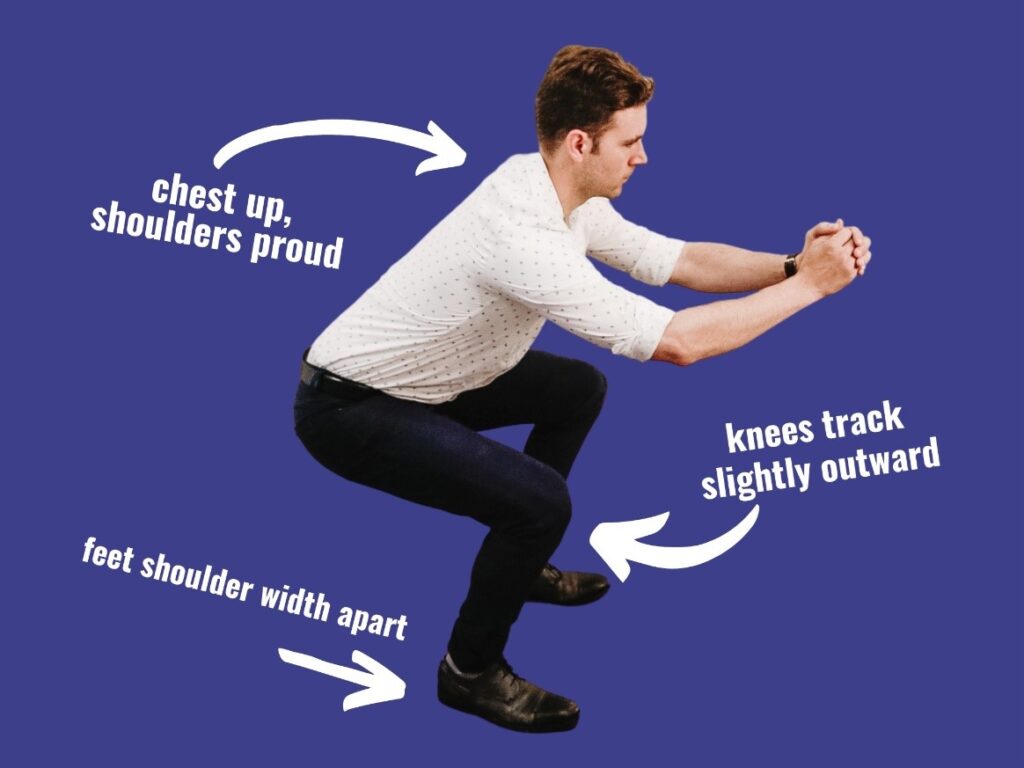Proper squat form example